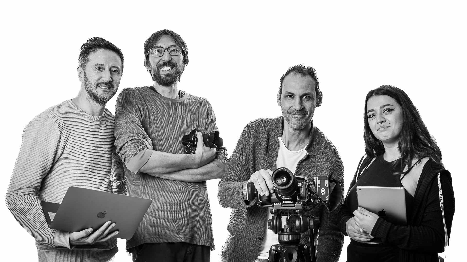 La squadra di Impronta Creativa in studio